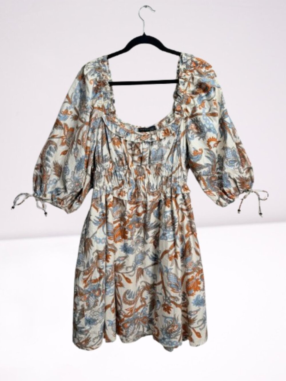 House of Harlow 1960 NWT Nicole Richie Puff Sleeve Cotton Floral Dress Size XL - Picture 4 of 10